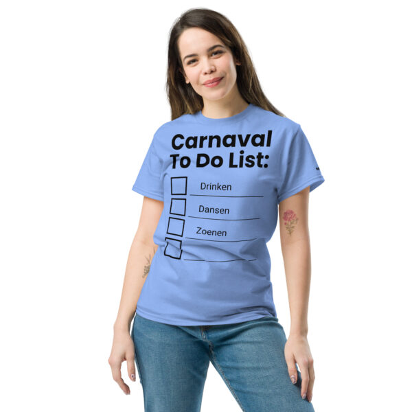Unisex T-shirt | Carnaval to do list - Afbeelding 17