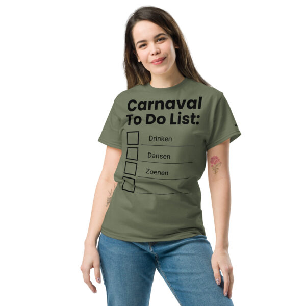 Unisex T-shirt | Carnaval to do list - Afbeelding 2